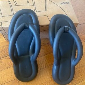 MELISSA Womens Flip Flop Sandals Black Size 7